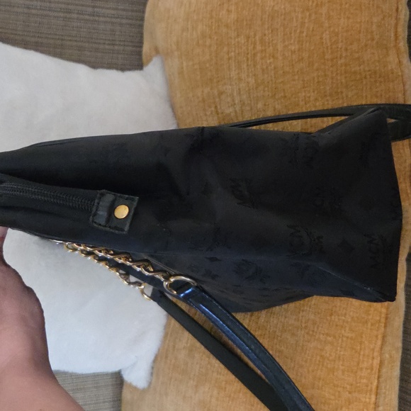 MCM Black Tote with Gold Chain Details - Picture 4 of 11